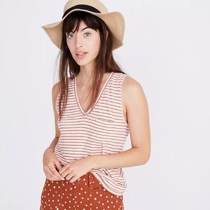 Madewell V-Neck Pocket Tank New $23